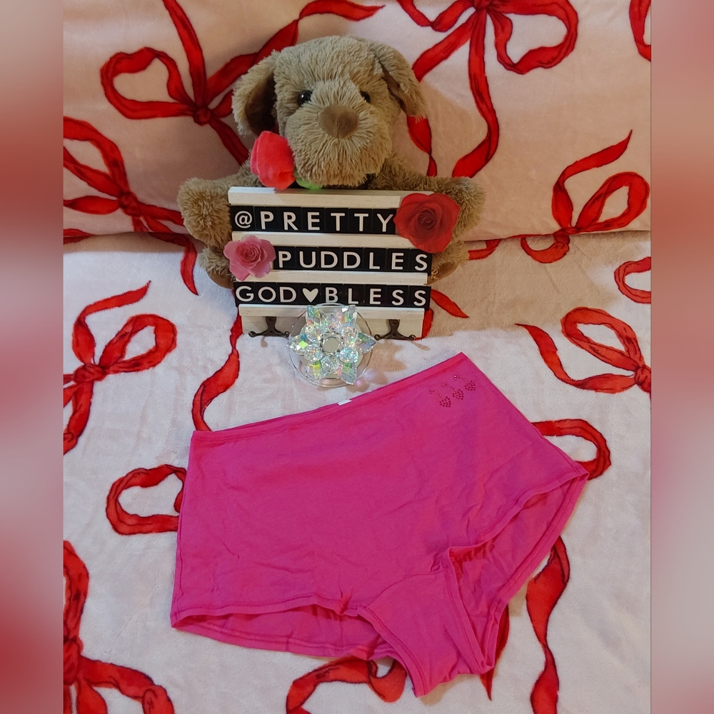 🍒 XXL PINK VS BLING Cotton Boyshort Panty 🍒